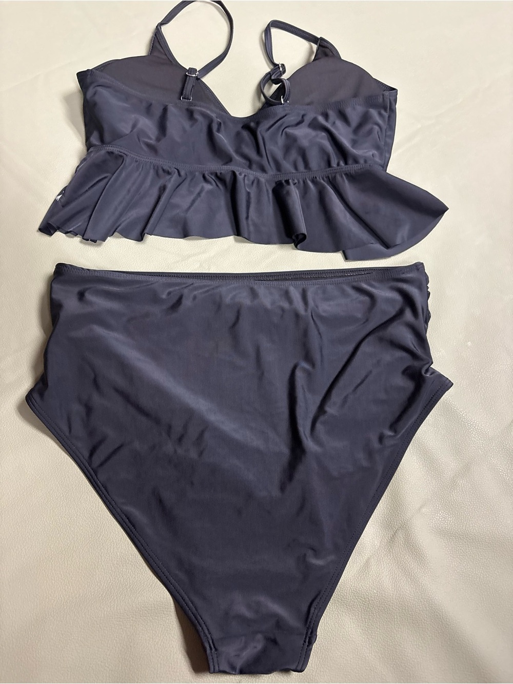 Motherhood Maternity Navy Two-Piece Ruffle Tankini Bikini